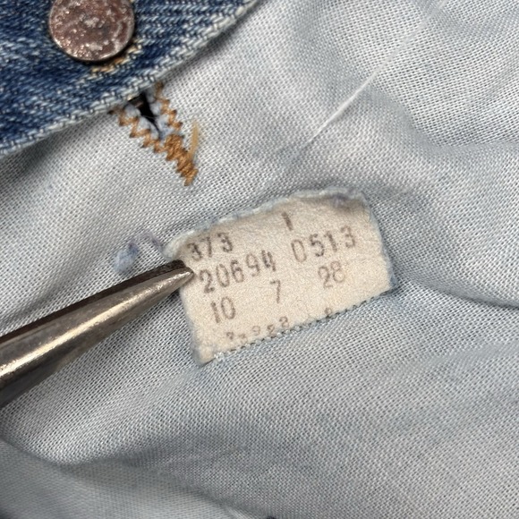 VTG 70s Levis Orange Tab Overalls Womens 28 42 Taron Zip USA Rivets DISTRESSED - Picture 5 of 16